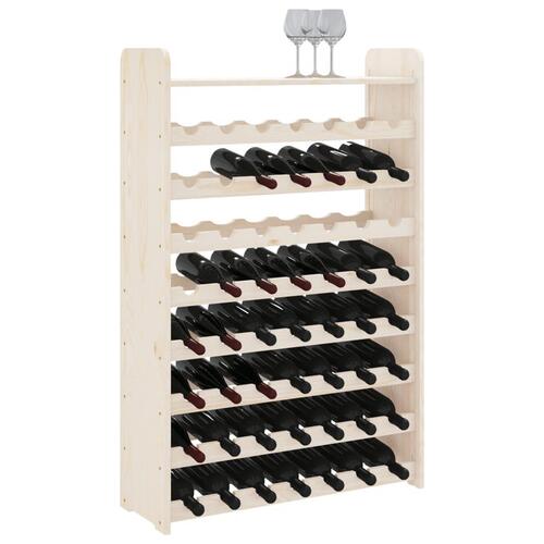 Vinreol med topplade 72,5x25x111,5 cm massivt fyrretræ