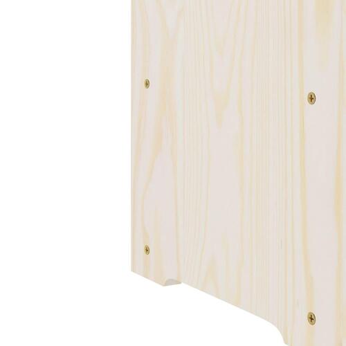 Vinreol med topplade 72,5x25x111,5 cm massivt fyrretræ