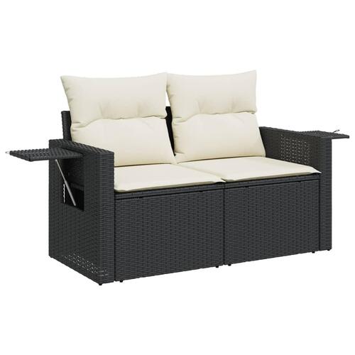 Sofasæt til haven 11 dele med hynder polyrattan sort