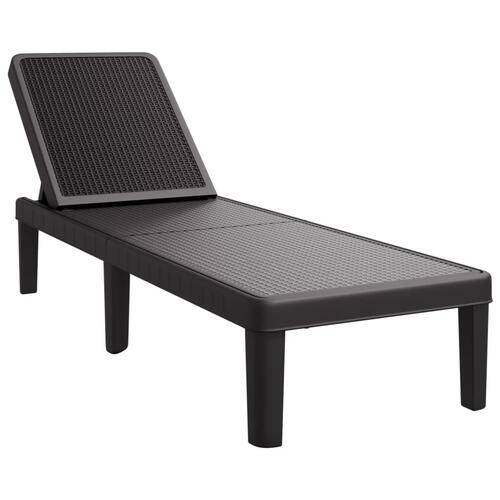 Liggestol 155,5x57x28 cm højdejusterbar polypropylen