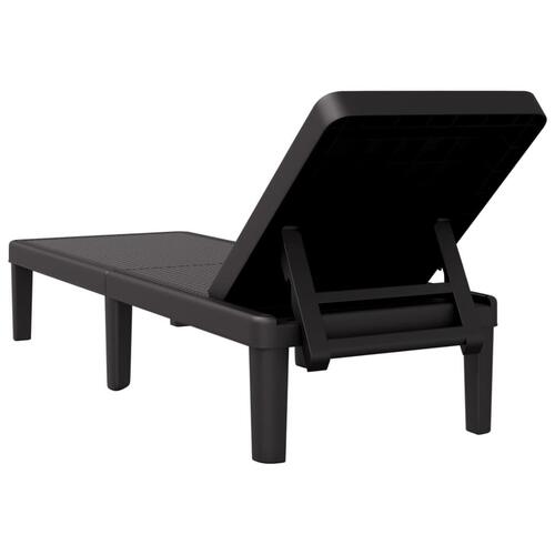 Liggestol 155,5x57x28 cm højdejusterbar polypropylen