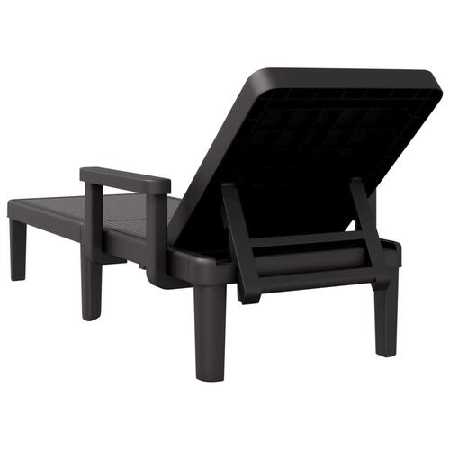 Liggestol 155,5x57x28 cm højdejusterbar polypropylen