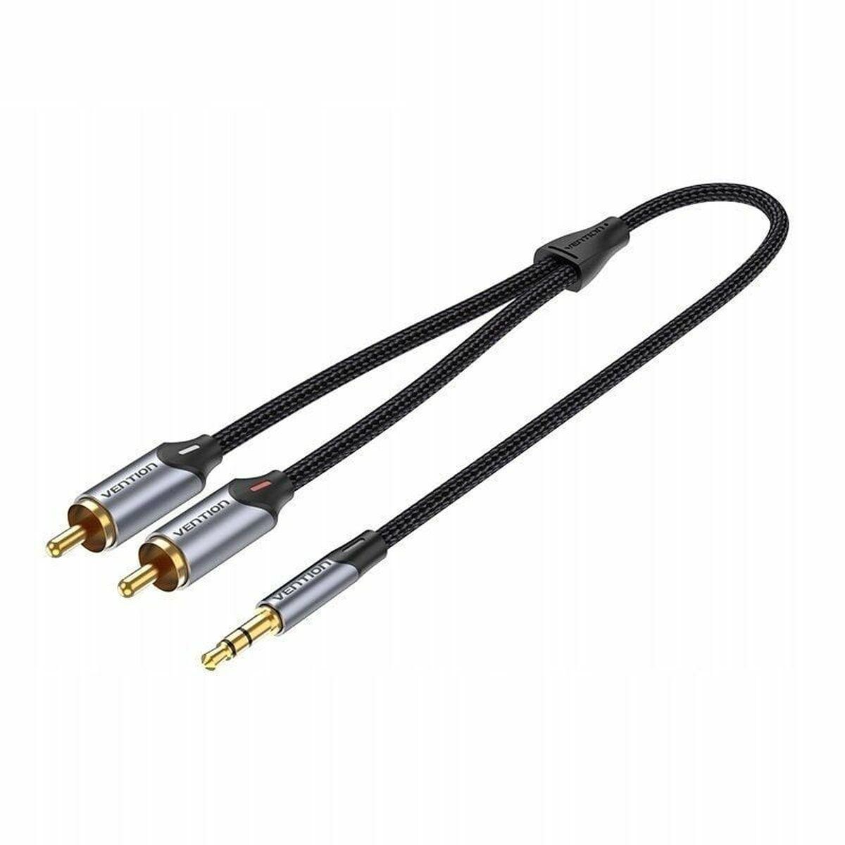 Vention lydkabel - 3,5 mm jack til 2x RCA, 3 m