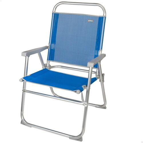 Strandstol Aktive Gomera Blå 48 x 88 x 50 cm Aluminium Foldbar (4 enheder)