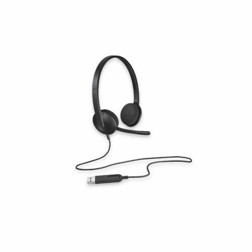 Hovedtelefoner med mikrofon Logitech 981-000475 Sort