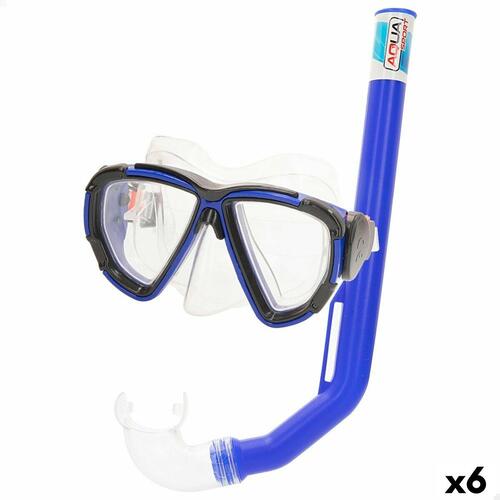 Snorkel beskyttelsesbriller og rør Colorbaby Aqua Sport Voksne (6 enheder)