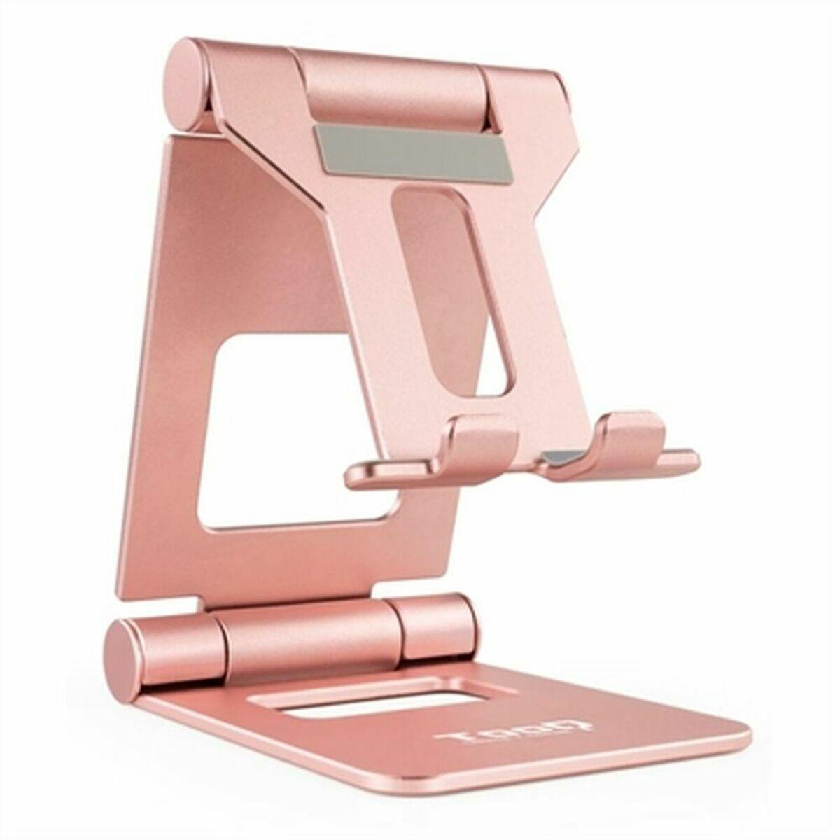 TooQ tablet-holder PH-KEOPS-OCASO - pink/rosenguld, foldbar og justerbar