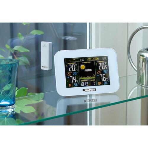 digital vejrstation H12,5x17,5x2,5 cm hvid