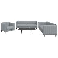 3 personers sofa stof lysegrå
