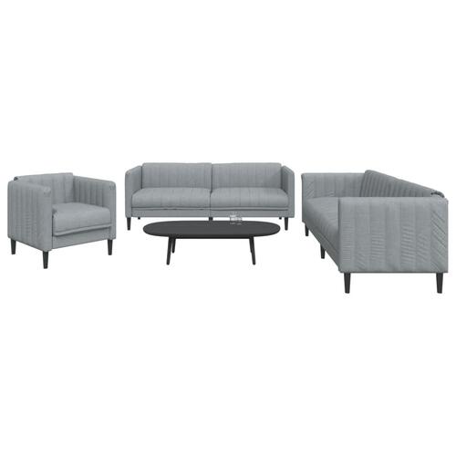 3 personers sofa stof lysegrå