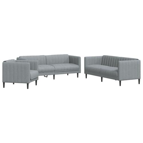 3 personers sofa stof lysegrå