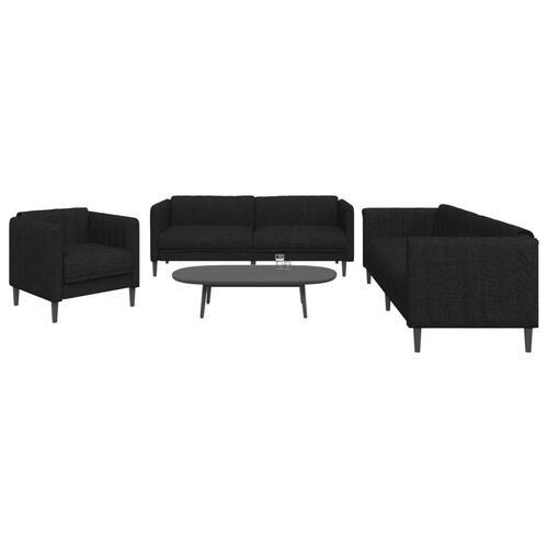 3 personers sofa stof sort