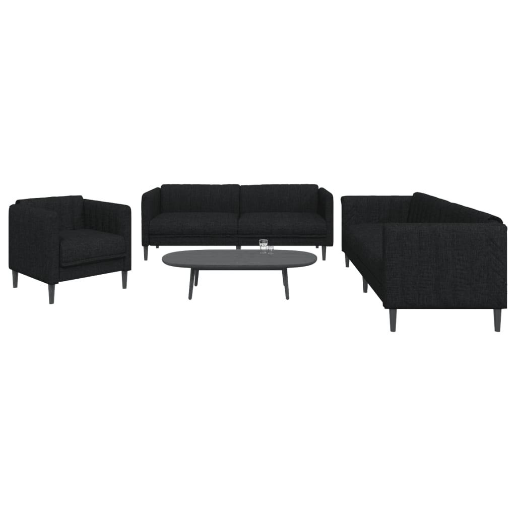 3 personers sofa stof sort