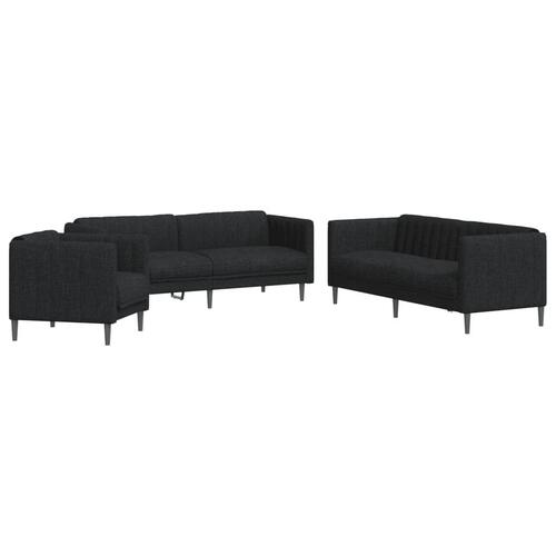 3 personers sofa stof sort