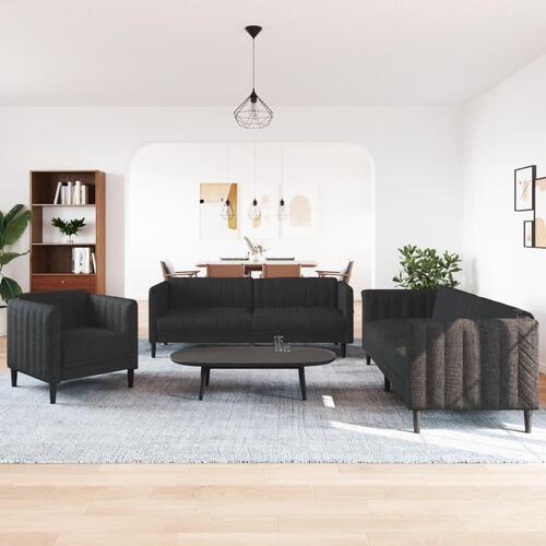 3 personers sofa stof sort