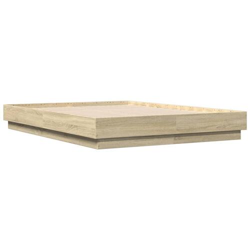 Sengestel 120x190 cm konstrueret træ sonoma-eg