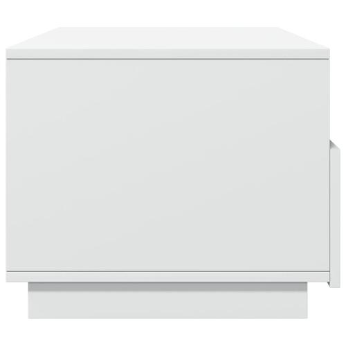 Sofabord med LED-lys 90x49x40 cm hvid
