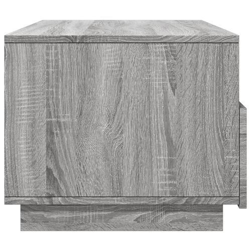Sofabord med LED-lys 90x49x40 cm grå sonoma-eg