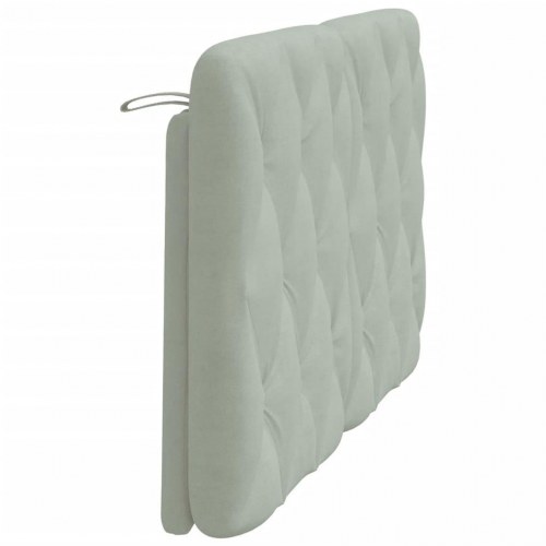 Gavlpude 120 cm i velour - lysegrå