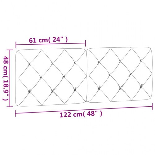 Gavlpude 120 cm i velour - lysegrå