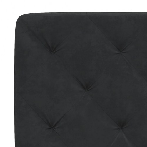 Gavlpude 140 cm i velour - sort, diamantquiltet