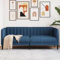 2-personers sofa stof blå