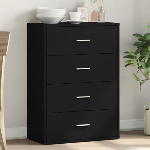 Skænk 60x31x84 cm konstrueret træ sort