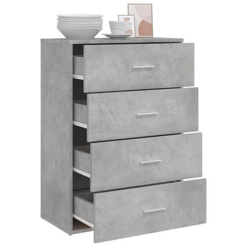 Skænk 60x31x84 cm konstrueret træ betongrå