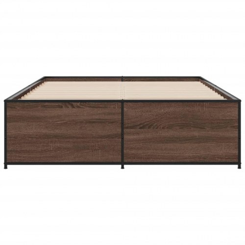 Sengestel 140 x 190 cm - brun egetræ