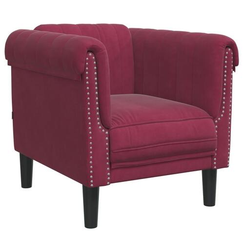 3 personers sofa velour vinrød