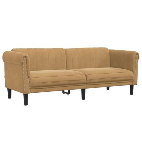 3 personers sofa velour brun