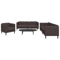 3 personers sofa stof mørkebrun