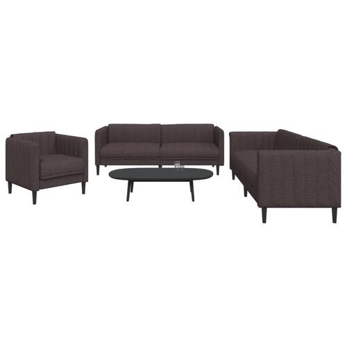3 personers sofa stof mørkebrun
