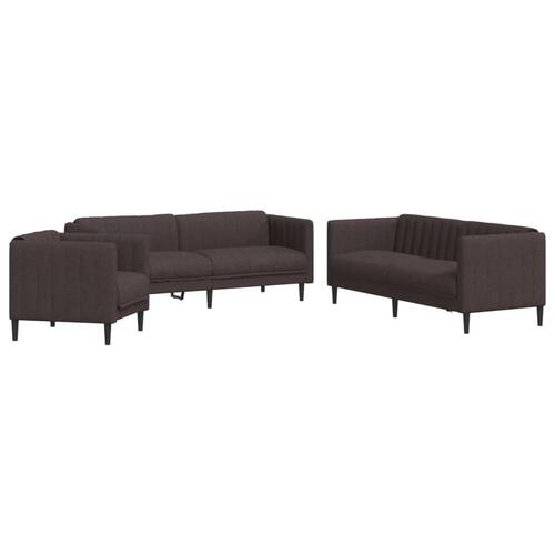 3 personers sofa stof mørkebrun