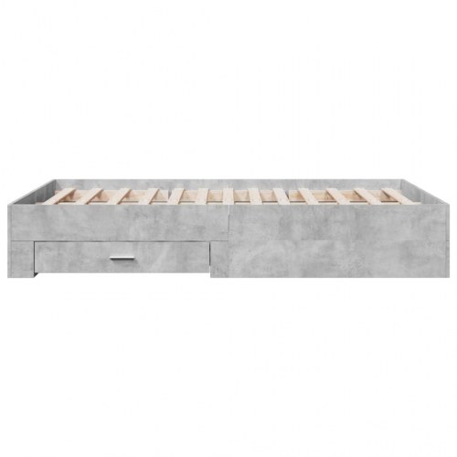 Sengeramme med skuffer 140 x 190 cm - betongrå
