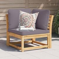 Hjørnemodul til sofa 73x73x65 cm med hynder massivt akacietræ