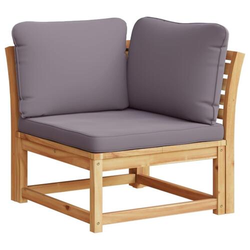 Hjørnemodul til sofa 73x73x65 cm med hynder massivt akacietræ
