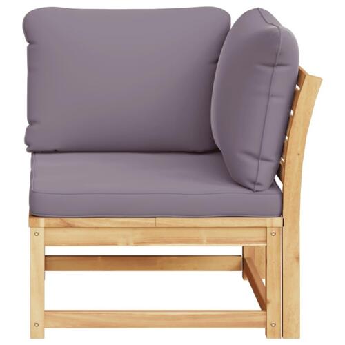 Hjørnemodul til sofa 73x73x65 cm med hynder massivt akacietræ