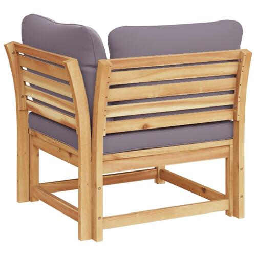 Hjørnemodul til sofa 73x73x65 cm med hynder massivt akacietræ