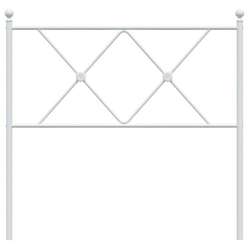 Sengegavl 90 cm metal hvid