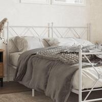 Sengegavl 150 cm metal hvid