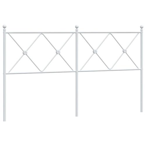 Sengegavl 150 cm metal hvid