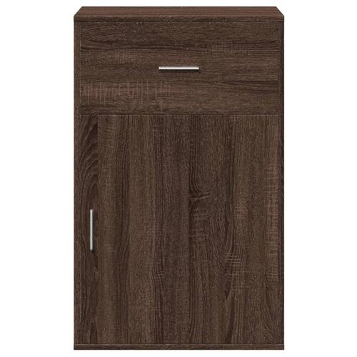 Opbevaringsskab 56,5x39x90 cm konstrueret træ brun egetræsfarve