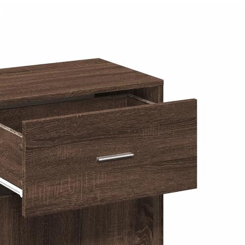 Opbevaringsskab 56,5x39x90 cm konstrueret træ brun egetræsfarve