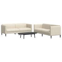 2 personers sofa stof cremefarvet