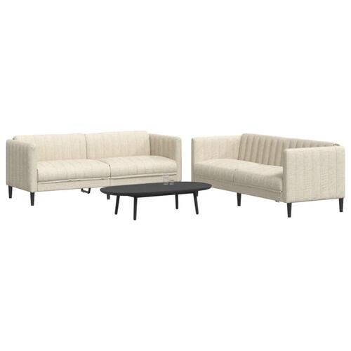 2 personers sofa stof cremefarvet