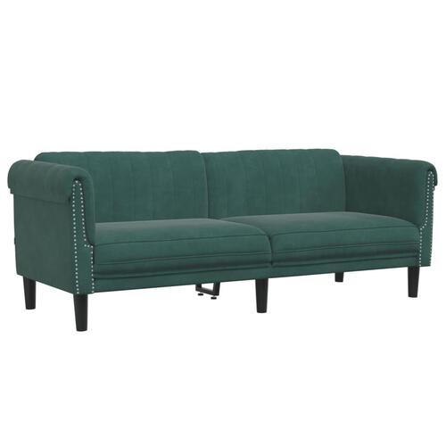 3 personers sofa velour mørkegrøn