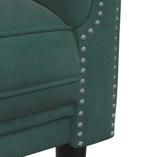 3 personers sofa velour mørkegrøn