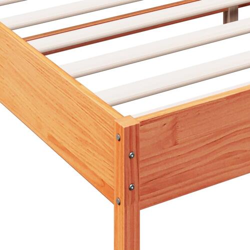 Sengeramme uden madras 140x200 cm massivt fyr gyldenbrun