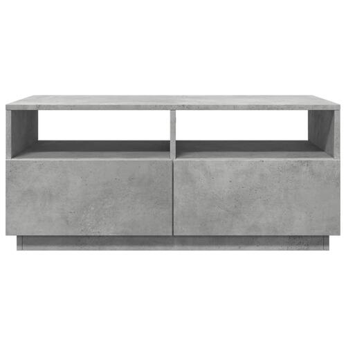 Sofabord med LED-lys 90x49x40 cm betongrå